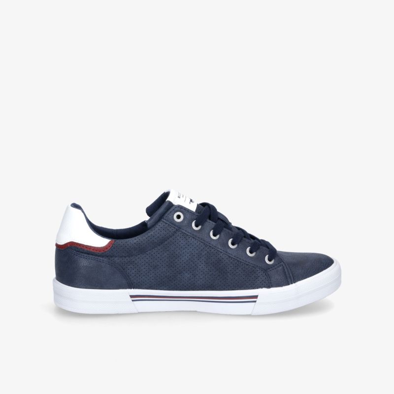 Schicker, komfortabler Sneaker in Dunkelblau mit weißem Akzent und strapazierfähiger Sohle für vielseitigen Einsatz.