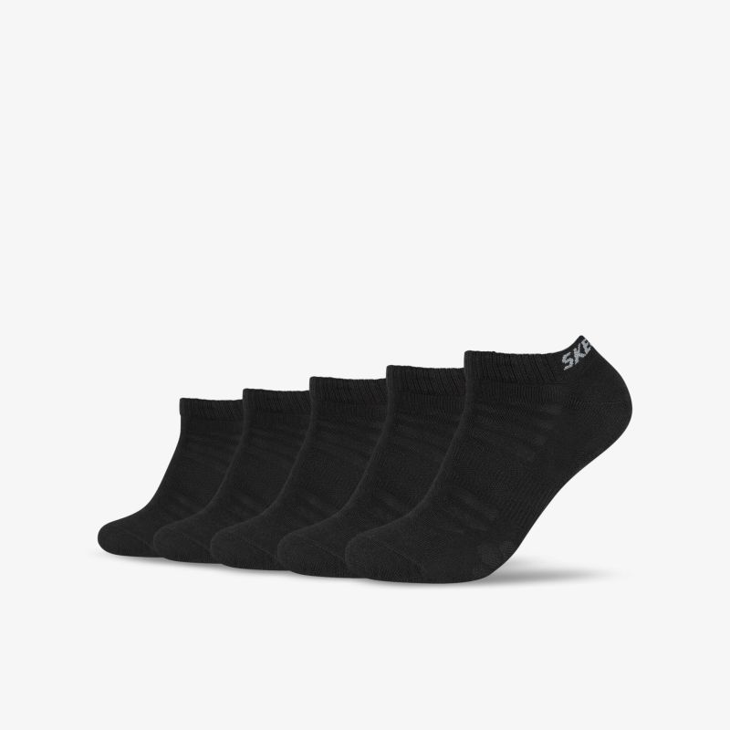 5er Pack schwarze Kurzsocken, ideal für Sport und Alltag. Weiche, ergonomische Passform für maximalen Komfort.