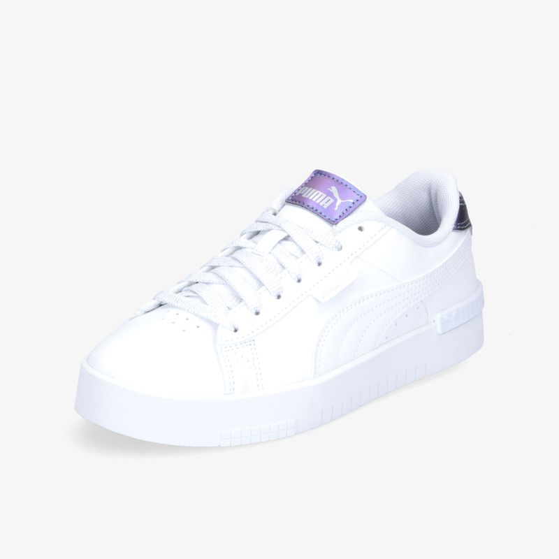 Moderner weißer Sneaker mit lila Akzent, ideal für Stil und Komfort im Alltag.