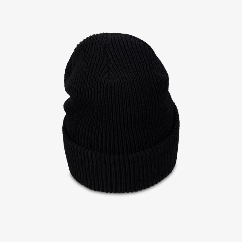 Schwarze Strickmütze für kalte Tage, zeitloses Design, bequem und vielseitig einsetzbar