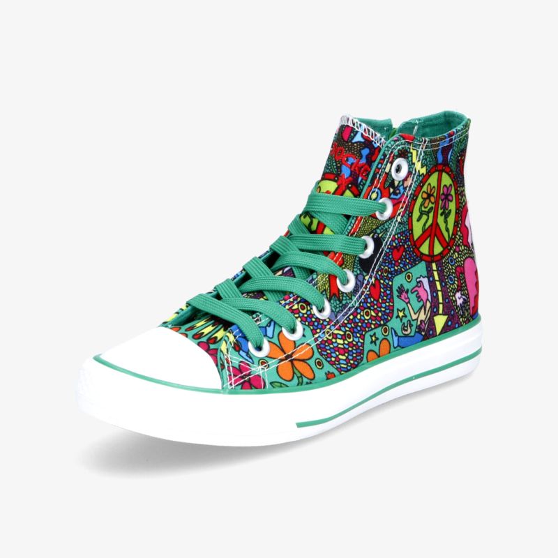 Farbenfroher High-Top-Sneaker mit individuell gestaltbarem Statement-Look und komfortabler Passform.