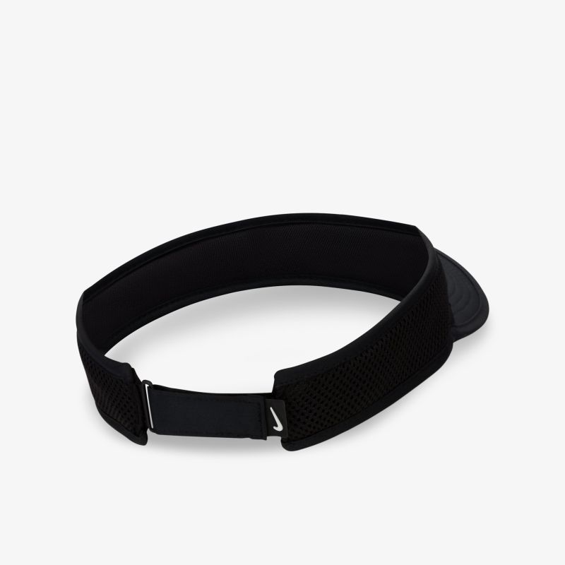 Schwarze, verstellbare Schirmmütze mit elegantem Design für optimalen Sonnenschutz und Komfort.
