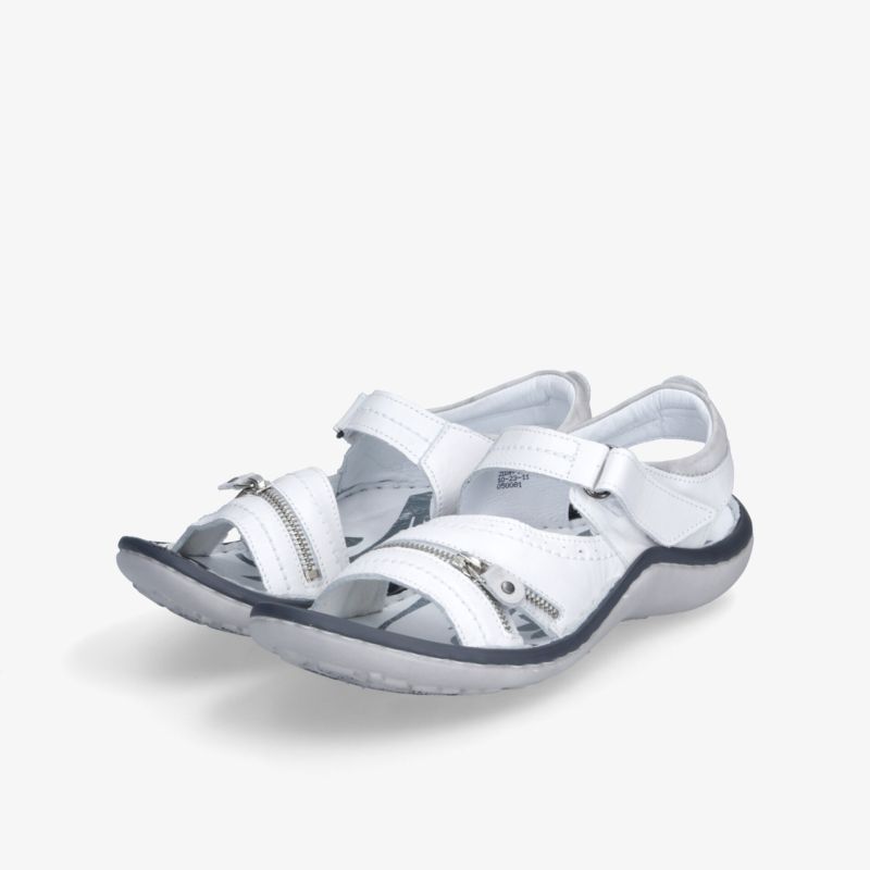 Leichte weiße Sandalen mit verstellbaren Riemen und rutschfester Sohle für hohen Tragekomfort