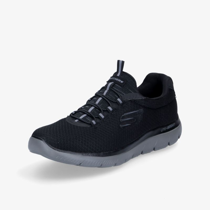 Leichter, atmungsaktiver Sneaker in elegantem Schwarz, ideal für sportliche Aktivitäten und bequeme Passform.