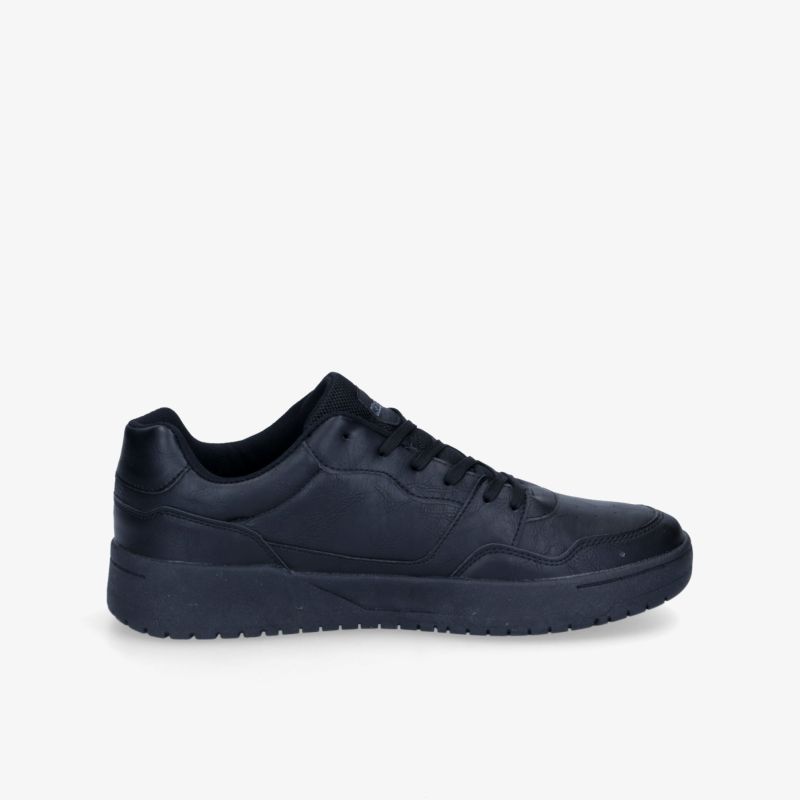Elegante dunkelblaue Ledersneaker mit komfortabler Sohle für einen modernen und stilvollen Look.