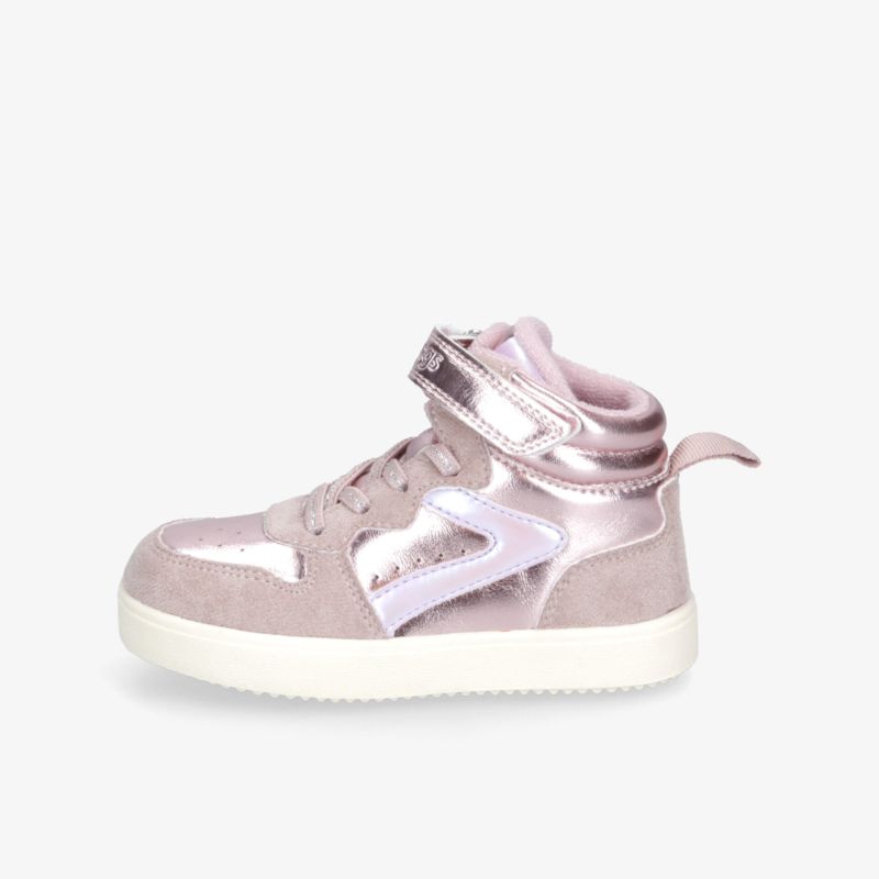 Hoch geschnittener Schuh mit pastellfarbenem Design, bequeme Passform und sicherem Klettverschluss