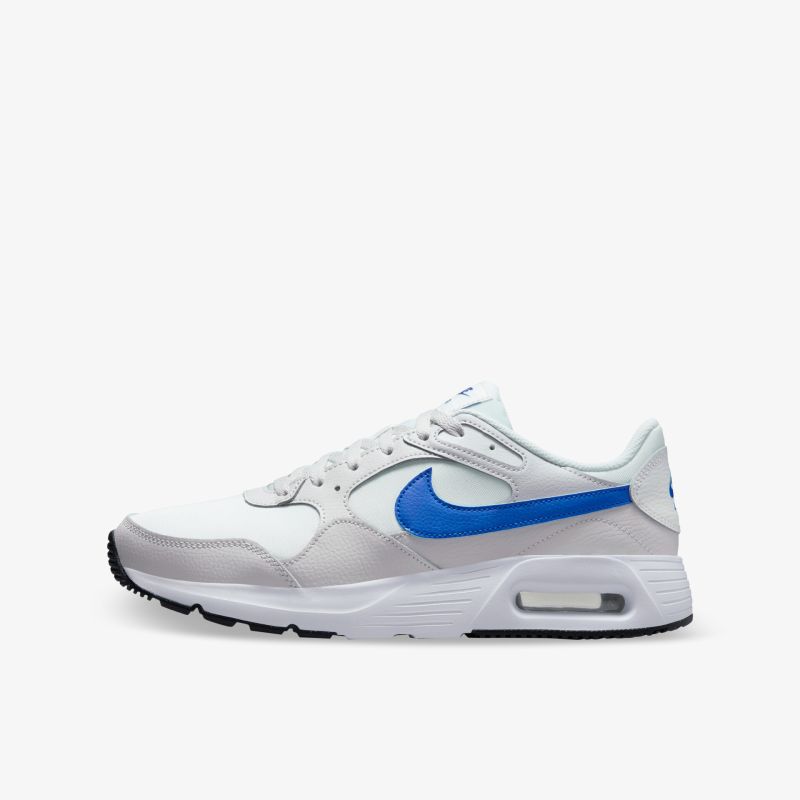 Leichter, komfortabler weißer Sneaker mit blauer Markierung und dämpfender Sohle für sportlichen Alltag