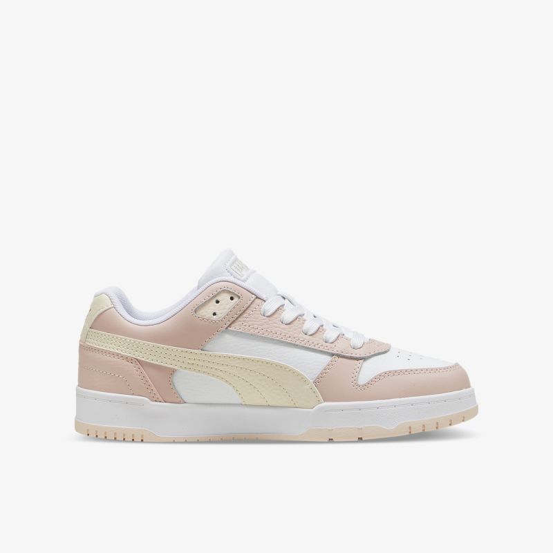 Moderner beige-weißer Sneaker mit leichter Sohle und komfortablem Design, sportlich und atmungsaktiv