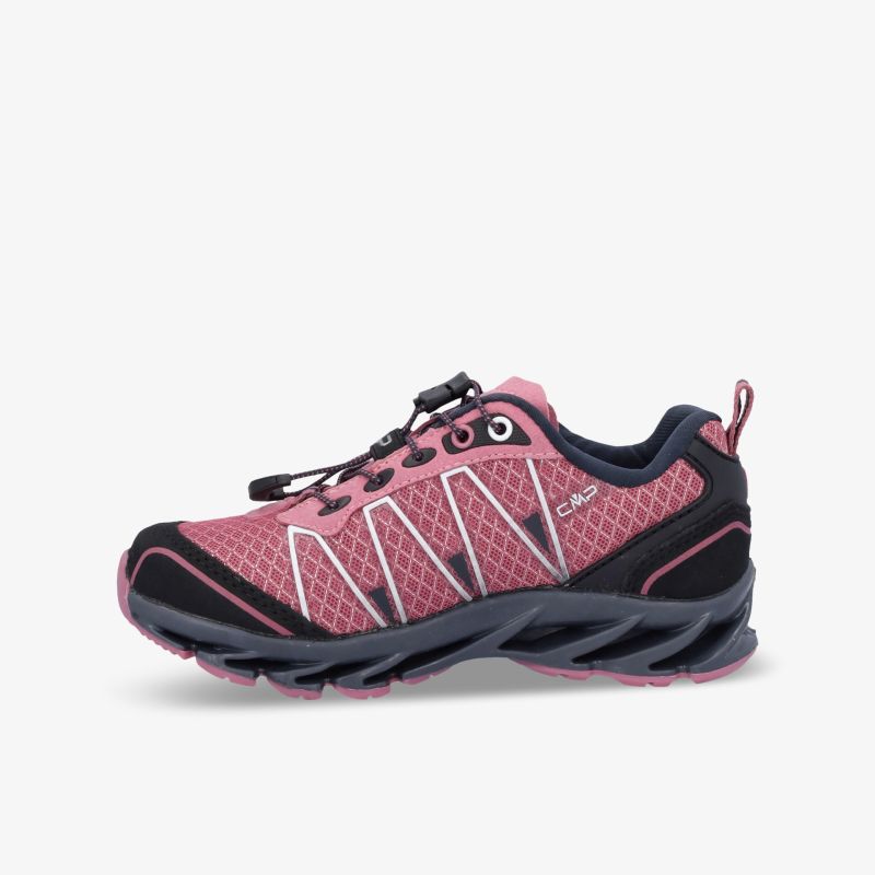 Robuster Laufschuh in Rosa und Schwarz mit hervorragender Dämpfung und schnittigem Design.