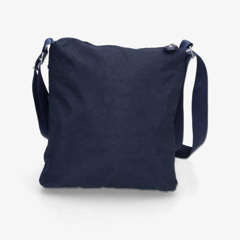 Dunkelblaue Schultertasche mit verstellbarem Riemen, schlichtem Design und praktischem Stauraum für den Alltag