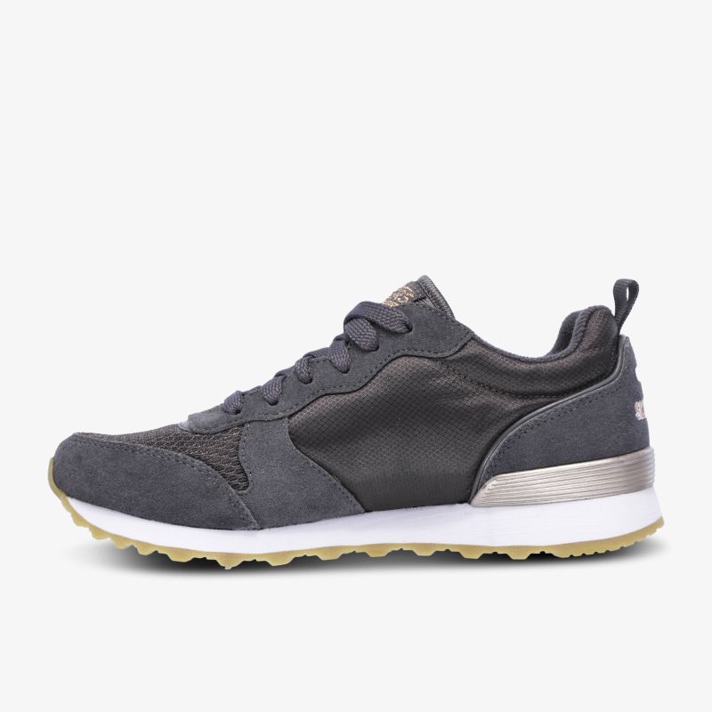 Moderner grauer Sneaker mit bequemem Tragekomfort, stoßdämpfender Sohle und atmungsaktivem Material.