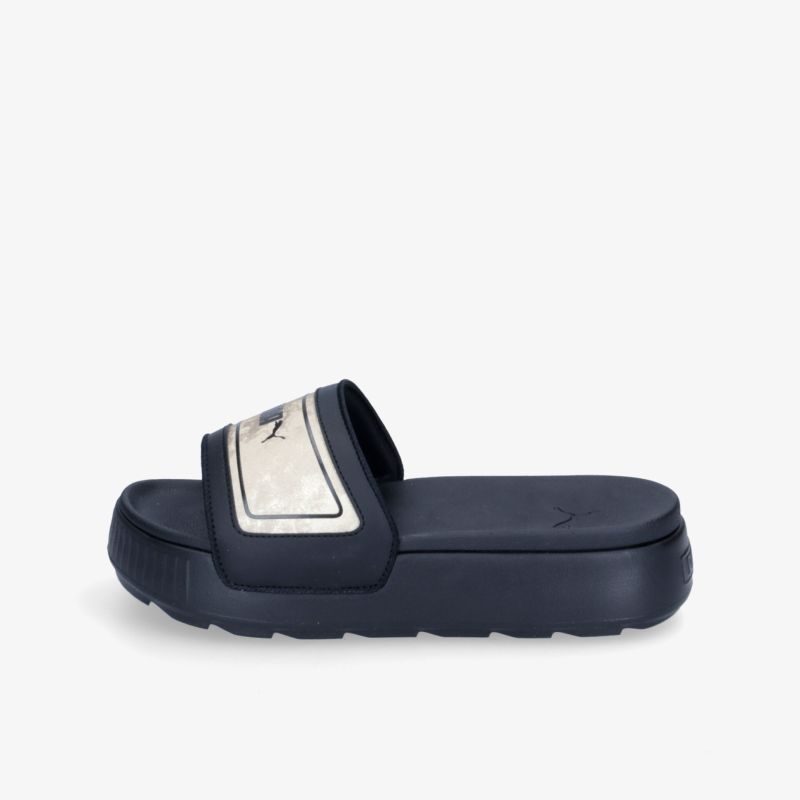 Moderne navy Sandale mit gepolstertem Riemen und rutschfester Sohle, ideal für Freizeit und Alltag.