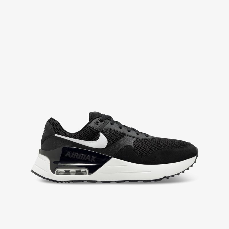 Moderner Nike Air Max Sneaker in Schwarz-Weiß mit hervorragender Dämpfung und sportlichem Design.