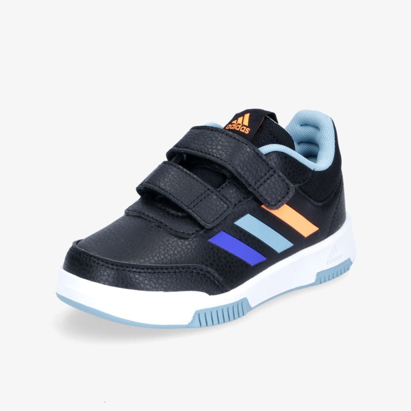 Sportlicher Sneaker mit Klettverschluss und bunter Seitenstreifen für optimalen Komfort und Stil.