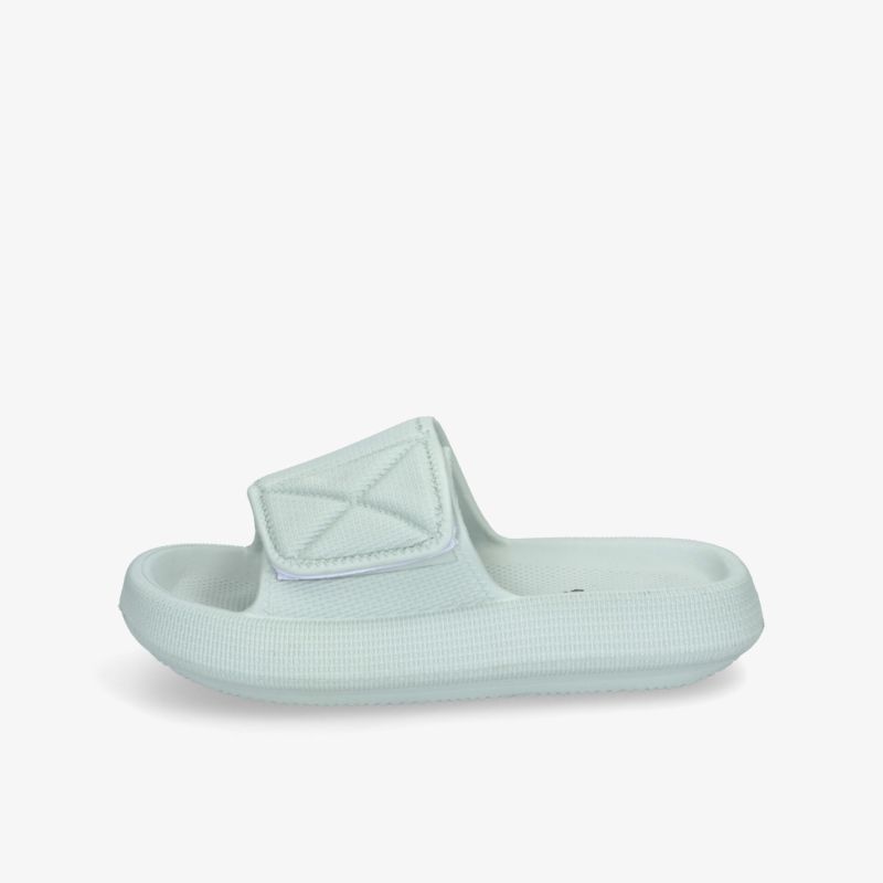 Hellblaue Sandale mit verstellbarem Riemen, bequemer Sohle und ergonomischem Design