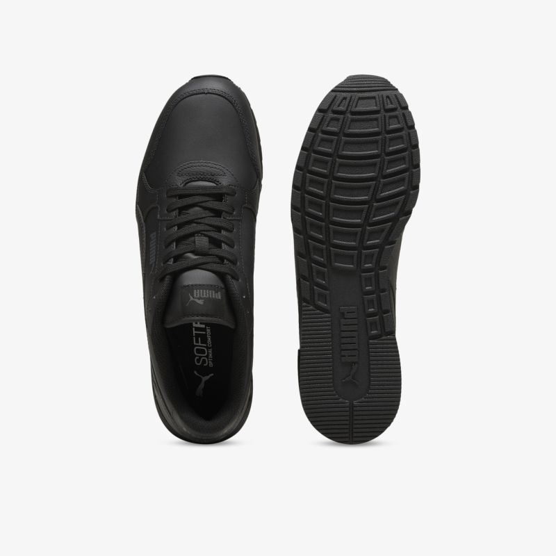 Schwarzer Sportschuh mit komfortabler Polsterung und rutschfester Sohle für optimale Dämpfung und Halt