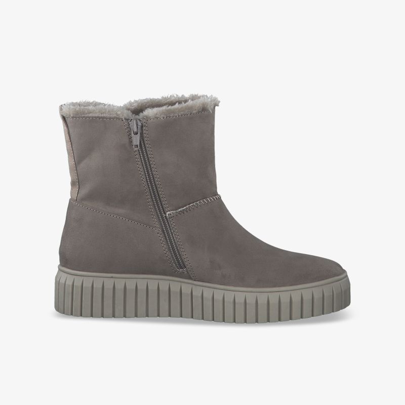 Bequemer, warm gefütterter Winterstiefel mit Reißverschluss und robuster Sohle in modernem Design.
