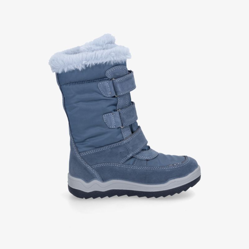 Warmer Winterstiefel mit rutschfester Sohle und praktischem Klettverschluss, ideal für kalte Tage.