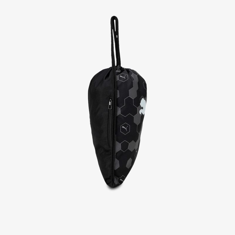 Kompakte schwarze Tasche mit modernem Design und praktischem Tragegriff.