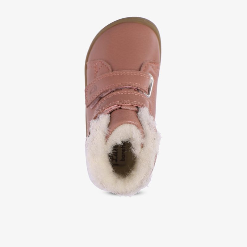 Rosa gefütterter Schuh mit praktischem Klettverschluss für extra Komfort und Style.