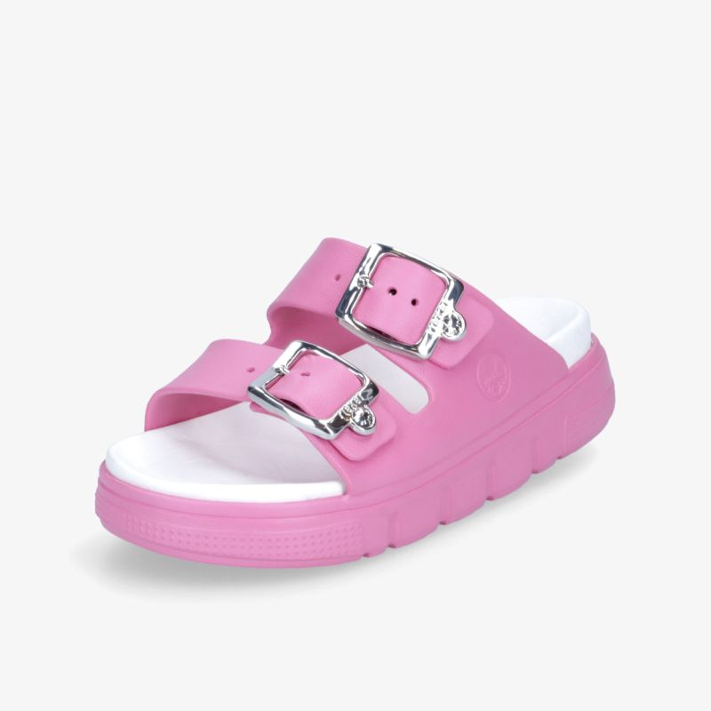 Stylische rosa Sandale mit verstellbaren Schnallen und gepolsterter Sohle für optimalen Komfort.