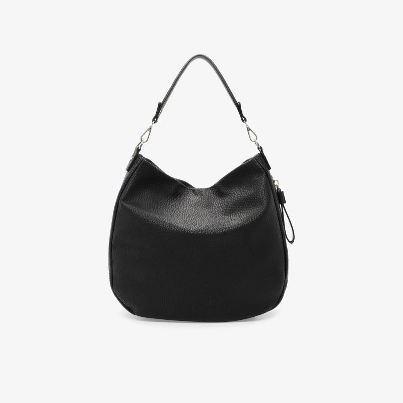Elegante schwarze Schultertasche in Lederoptik, perfekt für den täglichen Gebrauch und stilvolle Auftritte.
