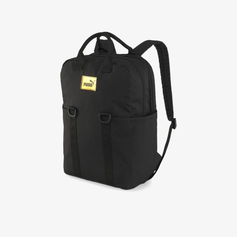 Eleganter schwarzer Rucksack mit verstellbaren Gurten für Alltag und stilsicheres Auftreten.