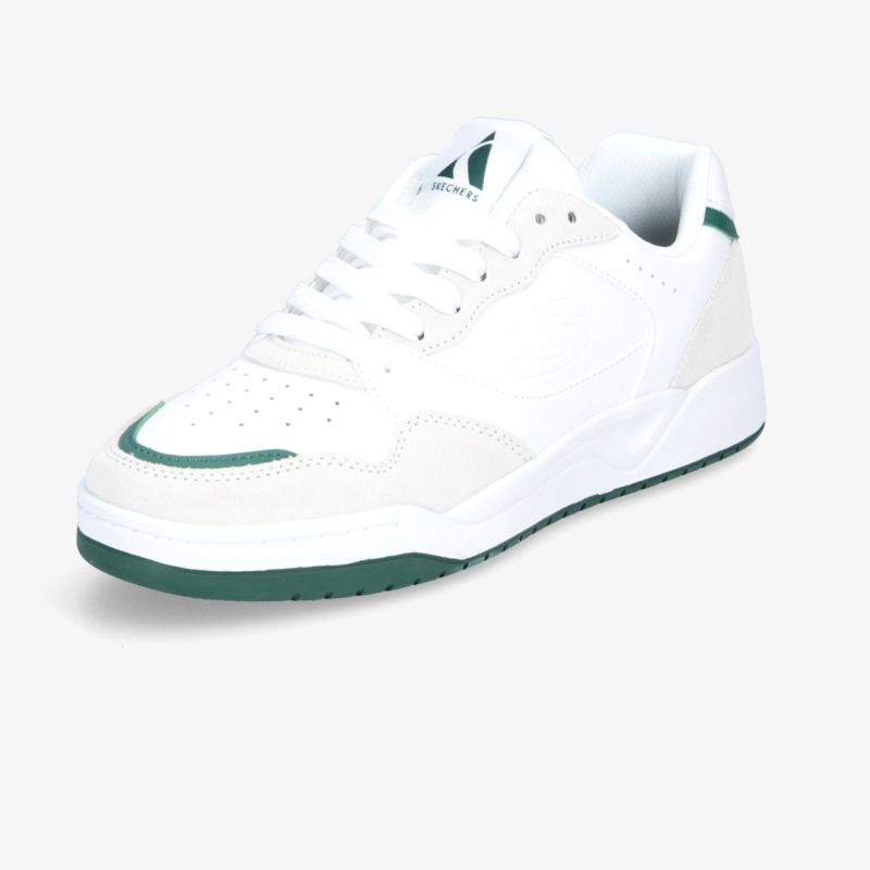 Moderner Sneaker in Weiß mit grünen Akzenten und sportlichem Design für ultimativen Komfort und Stil.