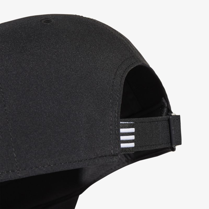 Schwarze Cap mit verstellbarem Verschluss für optimalen Komfort und Stil in Sport und Freizeit.