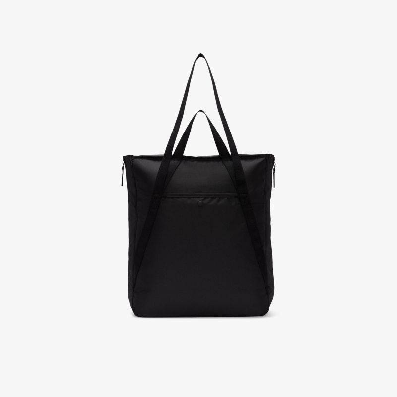 Schwarze, moderne Tasche mit eleganten Tragegriffen, perfekt für Alltag und Büro.
