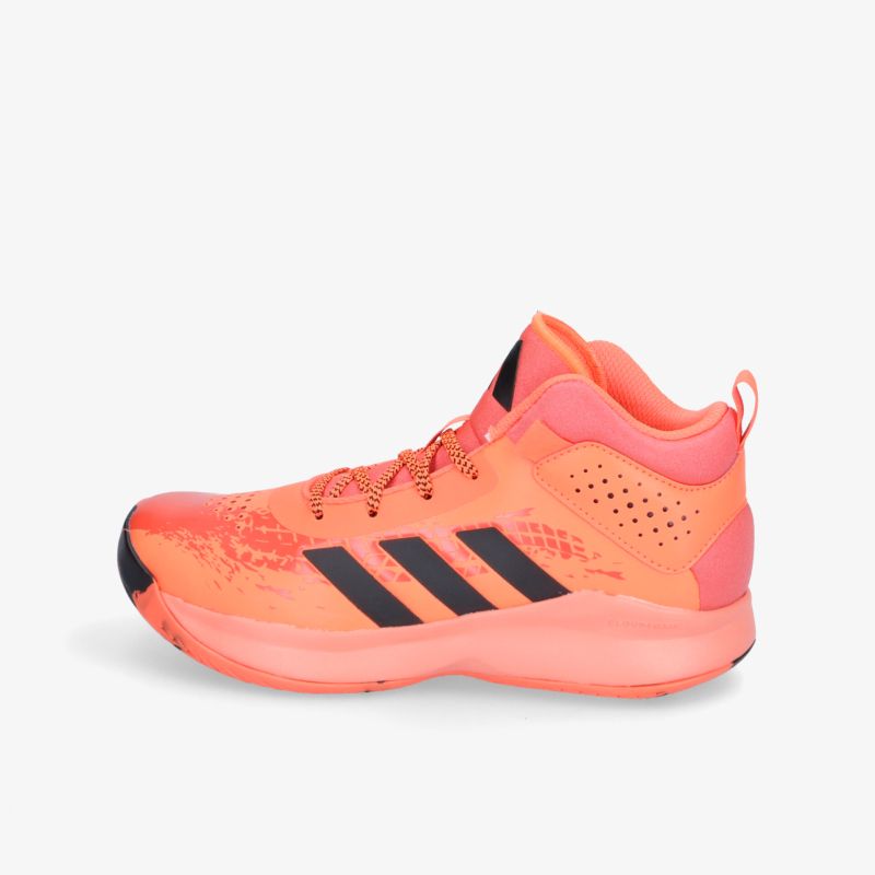 Sportlicher Schuh in auffälligem Orange mit schwarzem Streifen, ideal für dynamische Aktivitäten