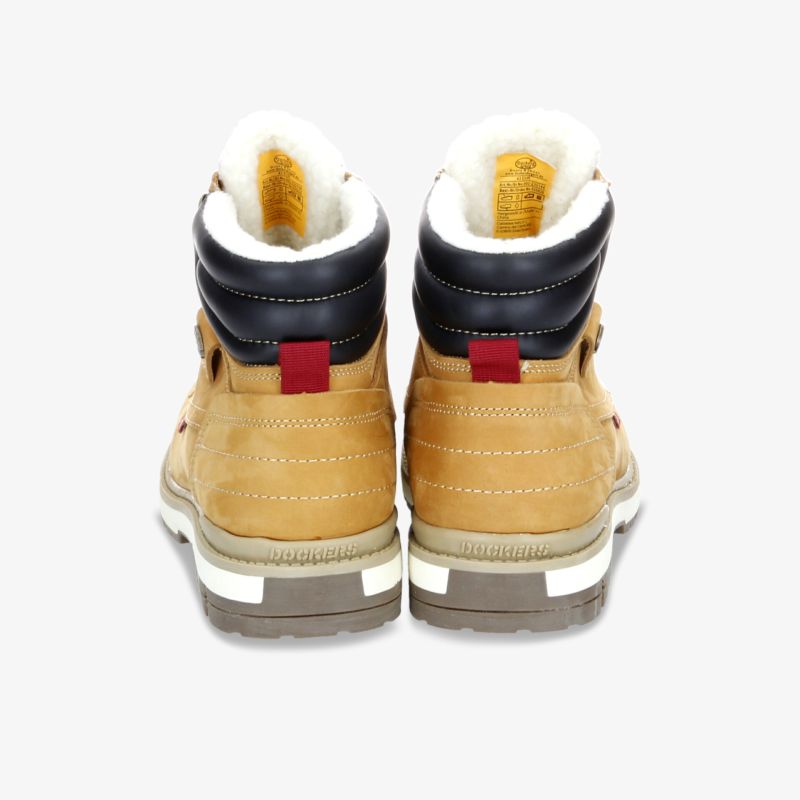 Winterstiefel mit kuscheligem Futter und rutschfester Sohle, ideal für kalte und rutschige Bedingungen.