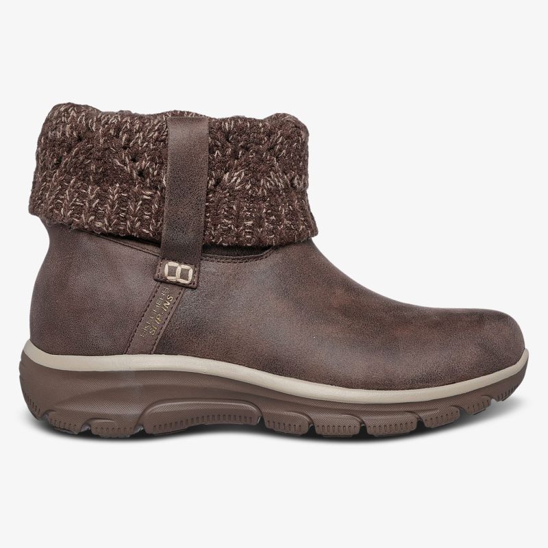 Bequemer wasserdichter Schuh mit warmer Fütterung und flexibler, rutschfester Laufsohle in seitlicher Ansicht