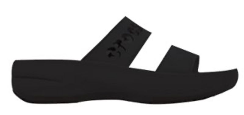 Schwarze Sandale mit ergonomischem Design und rutschfester Sohle für maximalen Komfort und Stil.