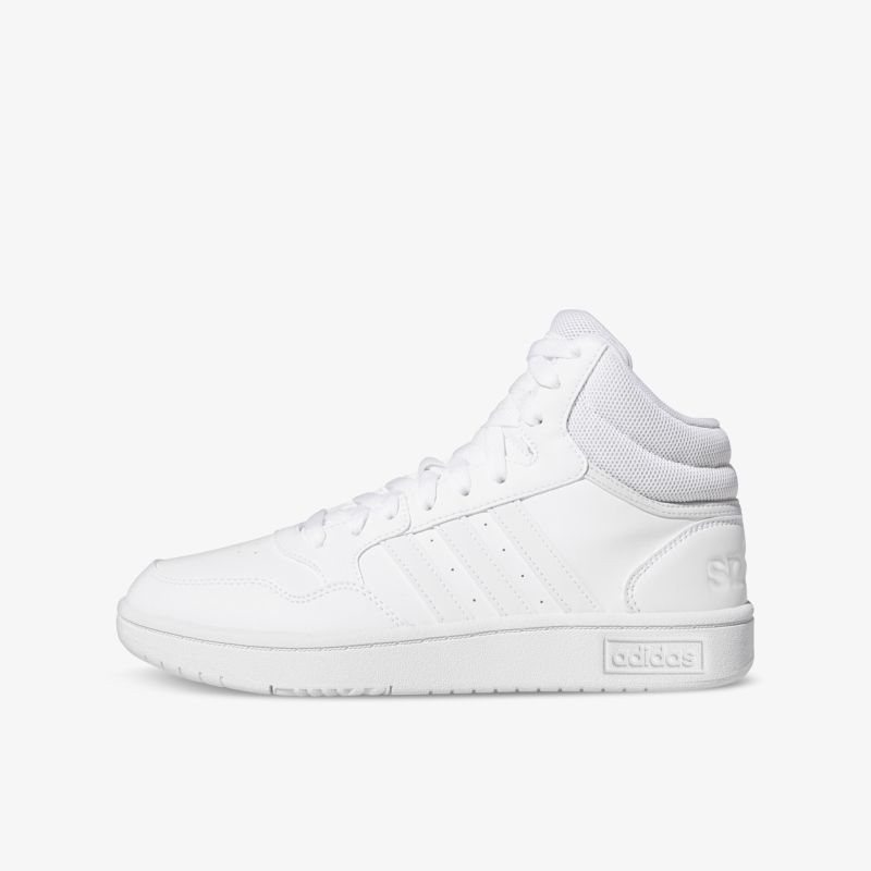 Weiße, stilvolle High-Top-Sneaker mit ikonischem Design und hoher Bequemlichkeit für vielseitigen Einsatz.