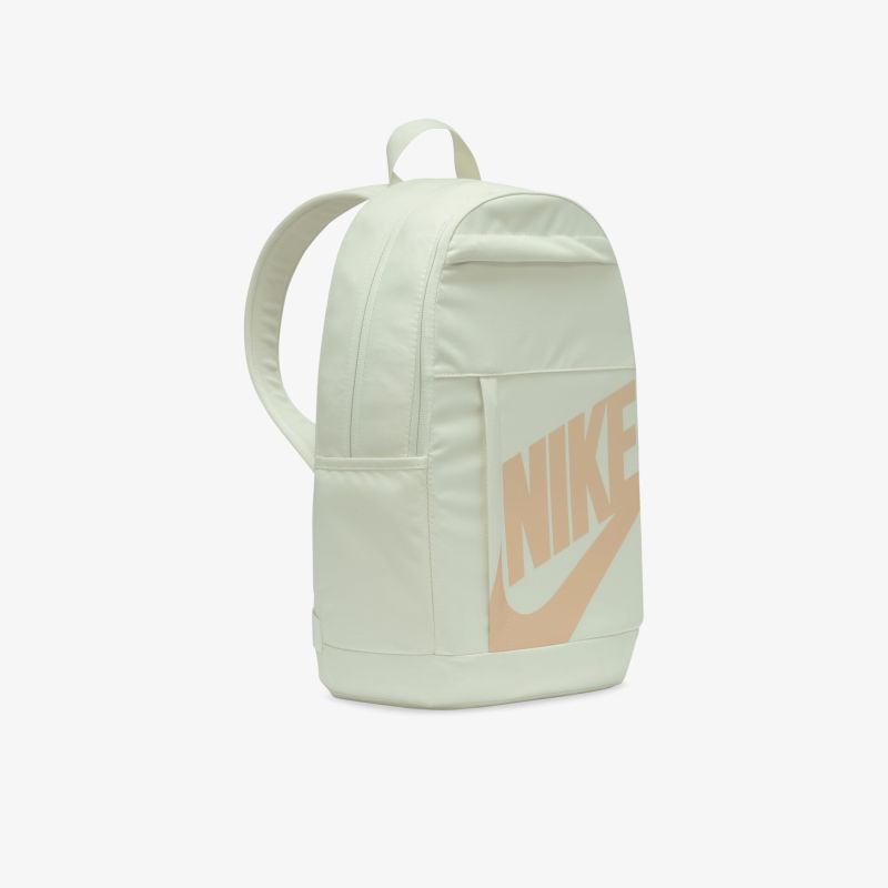 Schmaler beigefarbener Nike Rucksack mit großem Stauraum und gepolsterten Trägern, modernes und praktisches Design