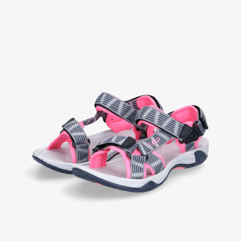 Sportliche Sandalen mit verstellbaren Riemen in Grau und Pink für optimalen Komfort und Halt.
