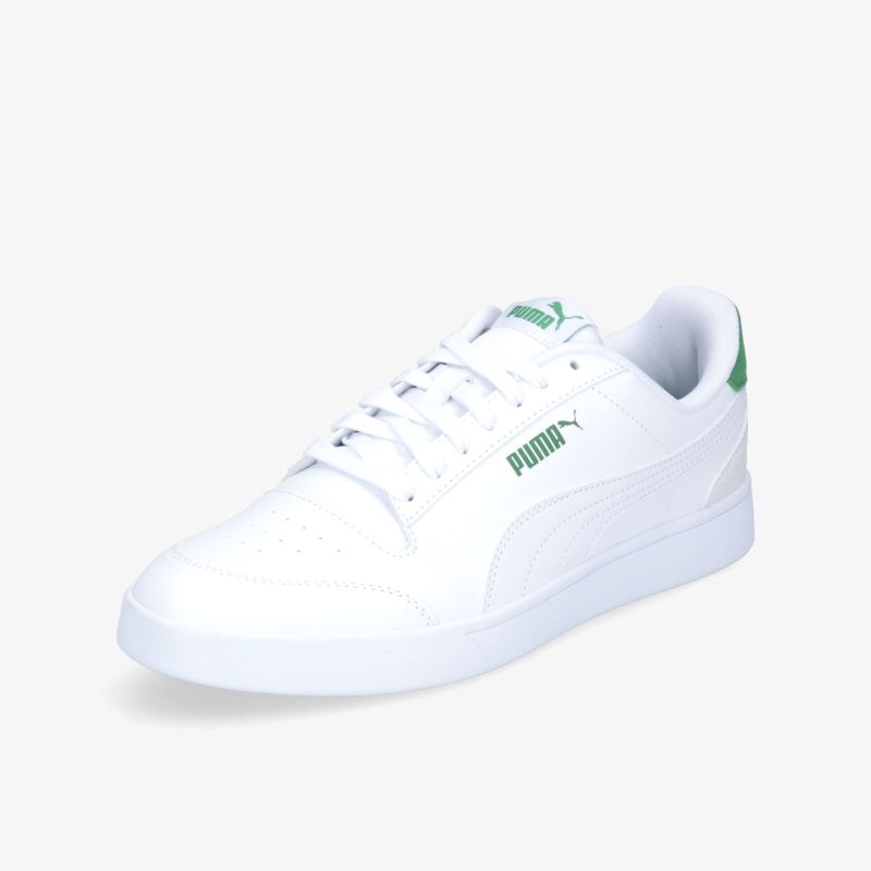 Moderner weißer Sneaker mit grünem Akzent ideal für sportlichen Look und täglichen Komfort.