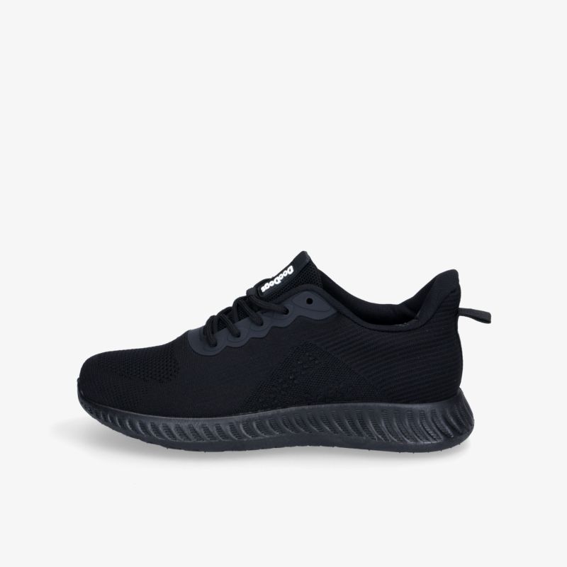 Bequeme und stilvolle schwarze Sneaker mit exzellenter Dämpfung und langlebiger Sohle.