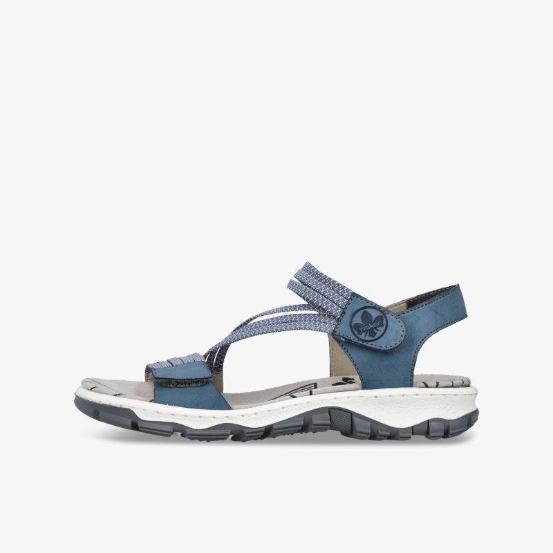 Bequeme blaue Sportsandale mit verstellbaren Riemen und rutschfester Sohle für sicheren Halt