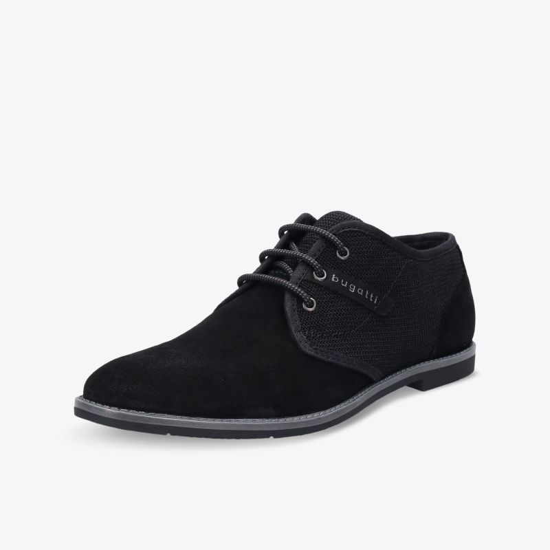 Elegante schwarze Schnürschuhe mit rutschfester Sohle aus hochwertigem Leder für vielseitige Anlässe