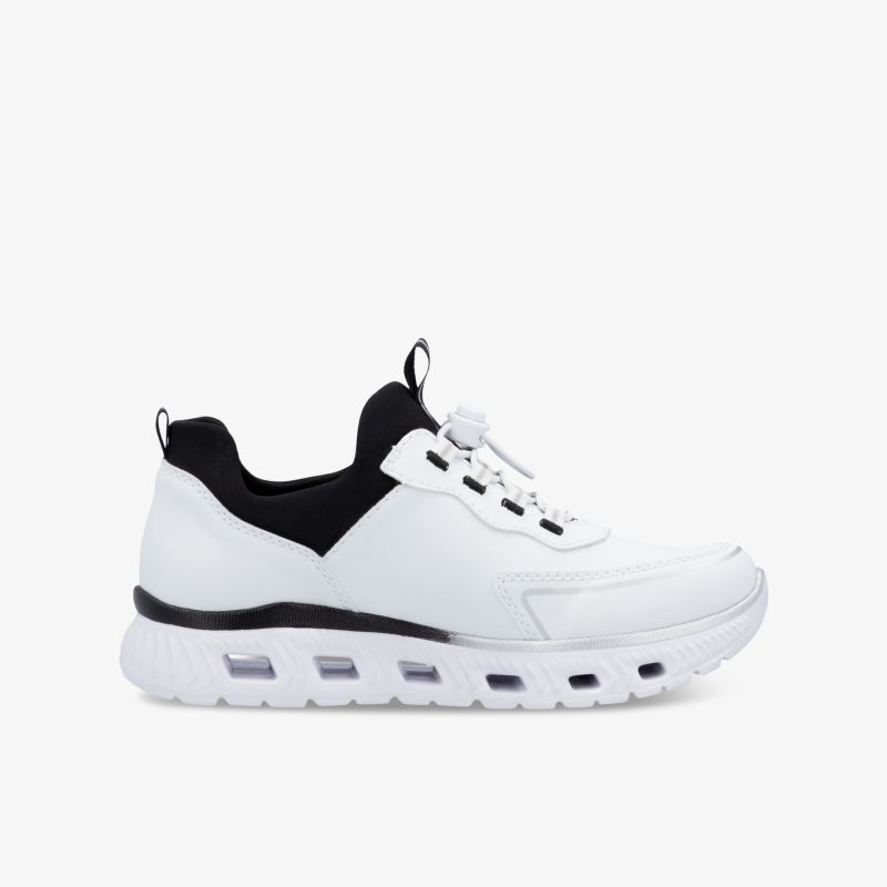 Moderner weißer Sneaker mit rutschfester Sohle und komfortabler Polsterung für optimalen Tragekomfort