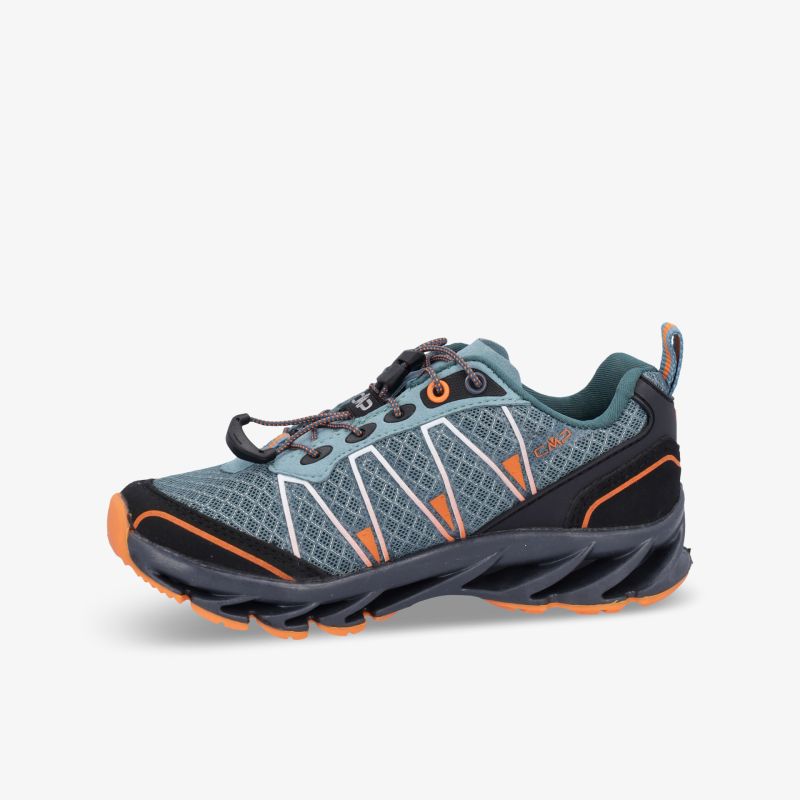 Trailrunning-Schuh mit stabiler Sohle, atmungsaktivem Obermaterial und sportlichem Design.