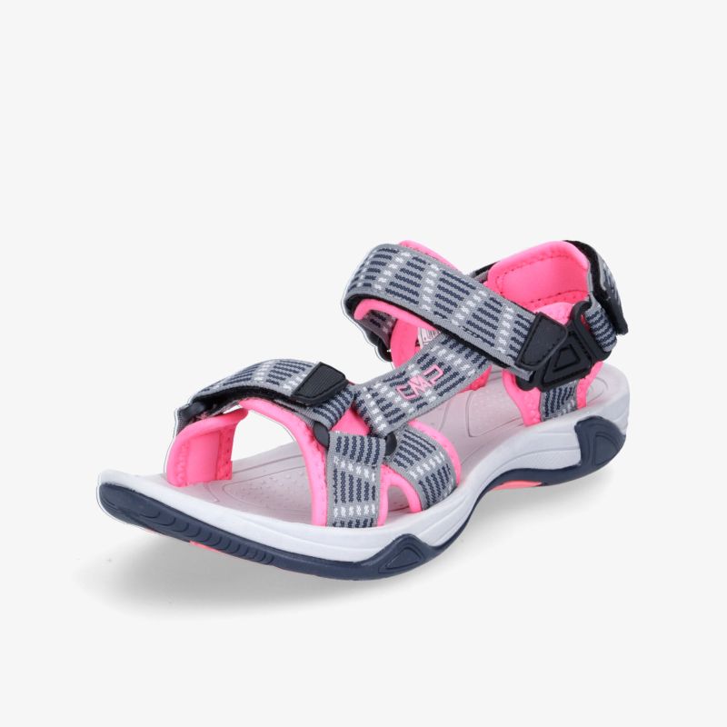 Leichte, verstellbare Sandale mit gepolstertem Fußbett und griffiger Sohle für optimalen Tragekomfort.