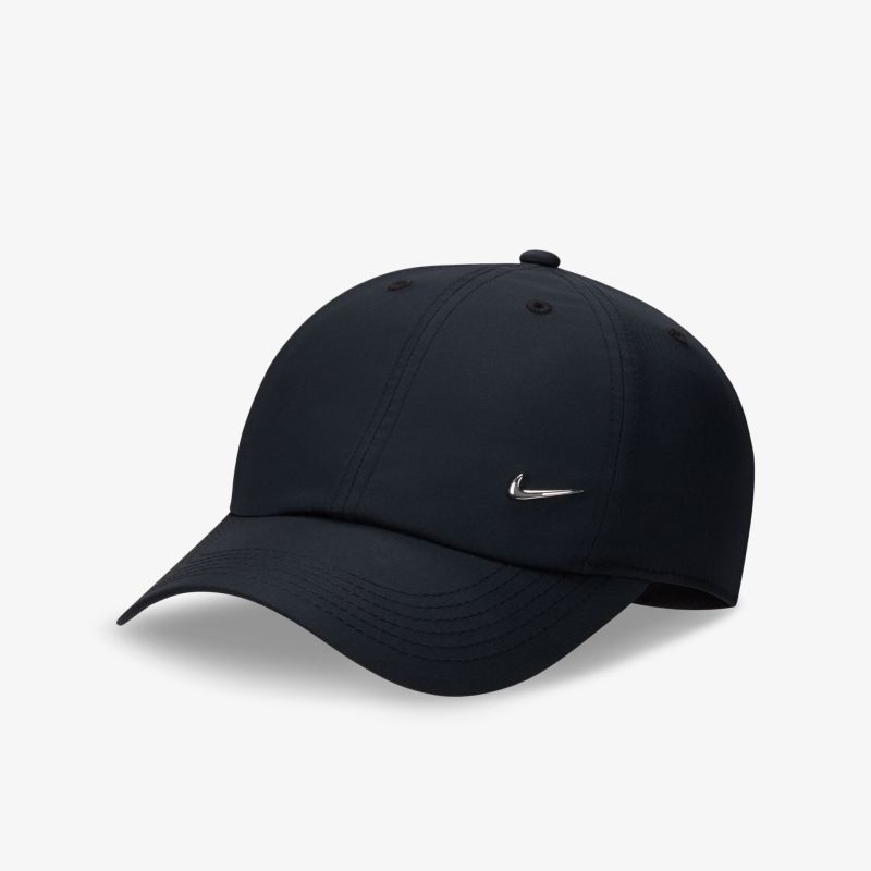Schwarze Baseballcap mit ikonischem Logo, sportliches Design für vielseitige Einsätze.
