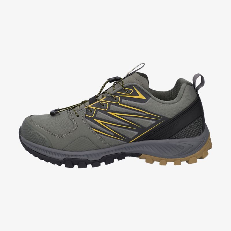 Robuster Outdoorschuh mit rutschfester Sohle und schnellem Schnürsystem für optimalen Komfort auf jedem Gelände.