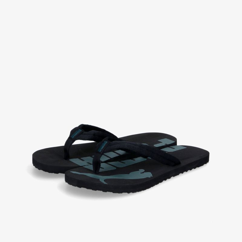 Stylische schwarze Flipflops mit grünem Design, ideal für Komfort und Leichtigkeit im Alltag.