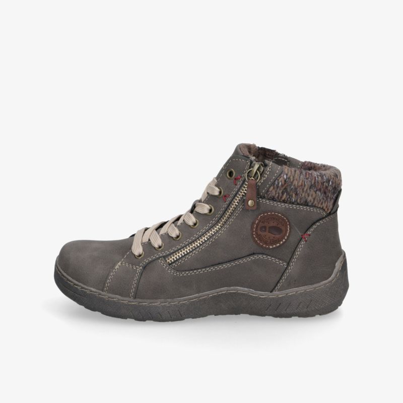 Robuster, warm gefütterter Schuh mit rutschfester Sohle und praktischen Reißverschlüssen für hohen Tragekomfort