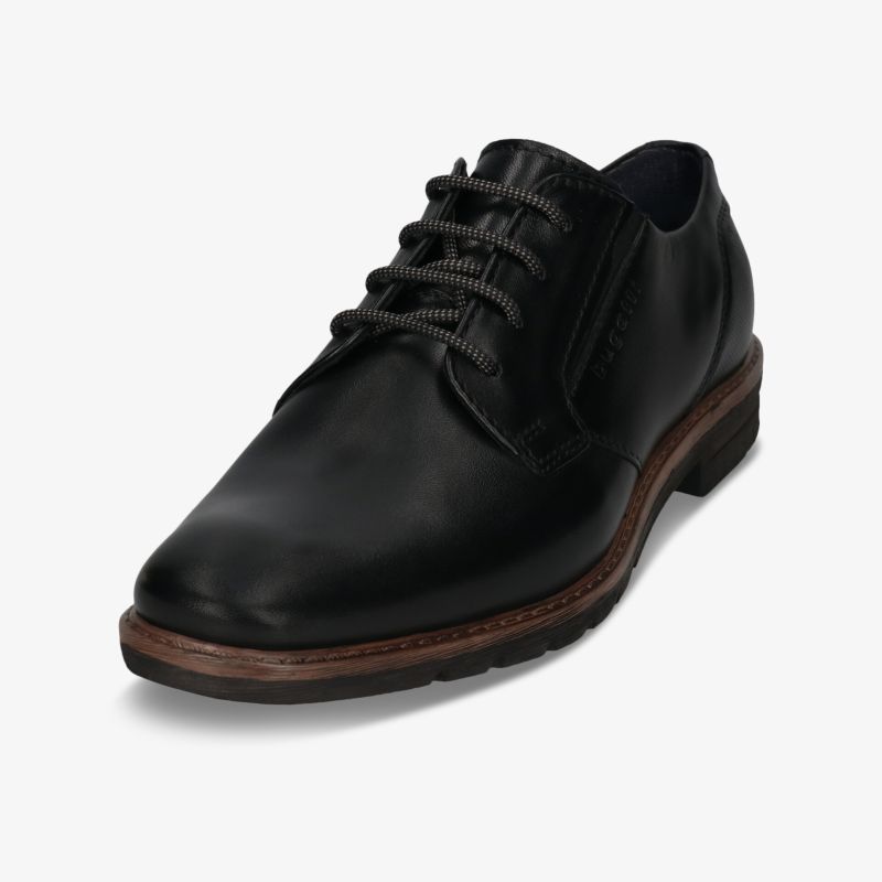 Eleganter schwarzer Lederschuh mit komfortabler Passform und robustem Design für vielseitige Anlässe.