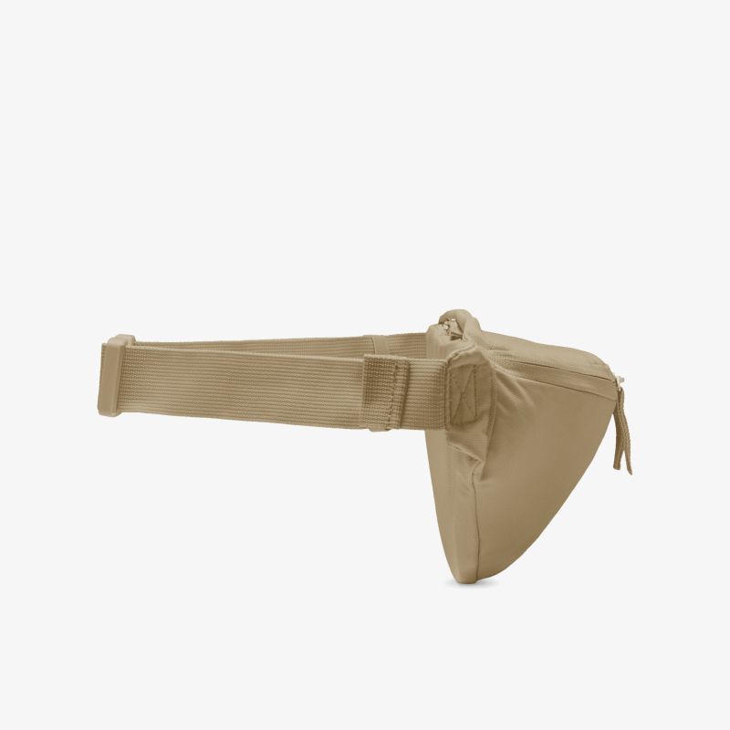 Leichte, verstellbare beige Gürteltasche mit robustem Reißverschluss und praktischem Design, perfekt für den Alltag